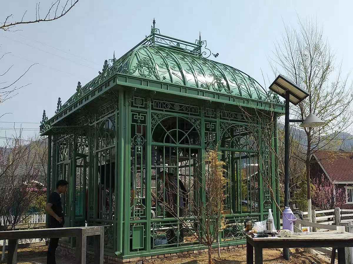 Victorian greenhouse, Victorian greenhouse for garden, steel and glass structure